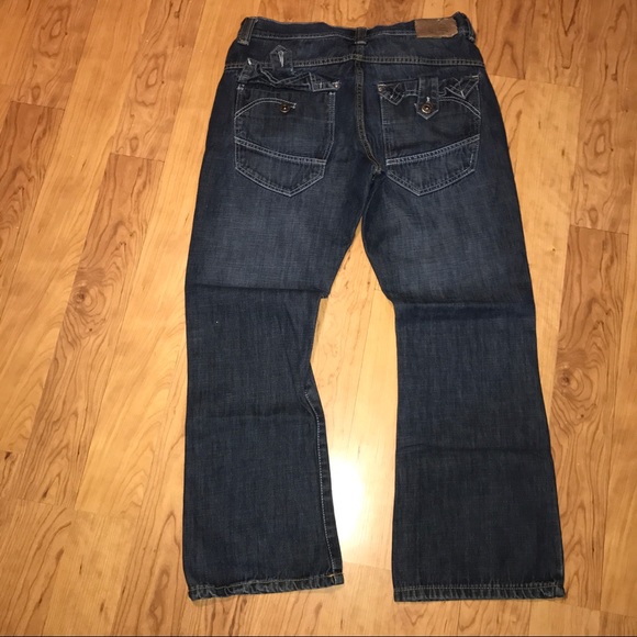 y2k Modern Culture Dark Wash Relaxed Fit size 36 not baggy - Picture 2 of 8